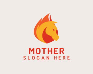 Hot - Wild Flame Horse logo design
