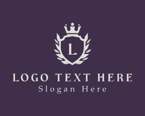 Exclusive - Silver Crown Shield logo design