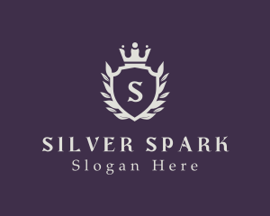 Silver Crown Shield logo design