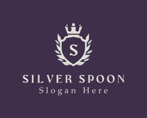 Silver Crown Shield logo design