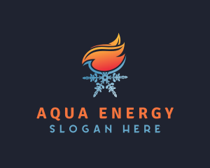 Fire & Snowflake Energy logo design