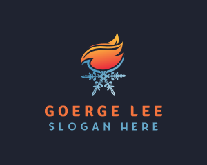 Thermal - Fire & Snowflake Energy logo design