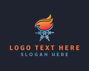 Energy - Fire & Snowflake Energy logo design