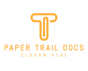 Documentation - Orange T Clip logo design