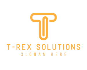 Orange T Clip logo design