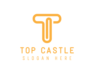 Orange T Clip logo design