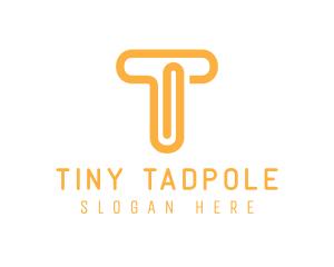 Orange T Clip logo design