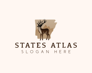 Arkansas Deer Antlers logo design