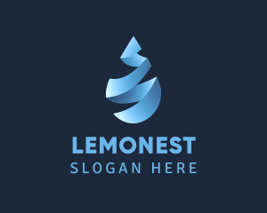 Liquid Water Droplet Logo