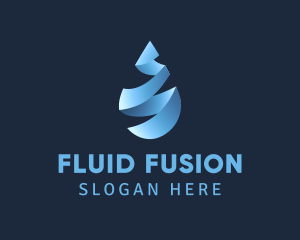 Liquid Water Droplet logo design