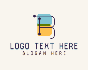 Ai - Tech Software Letter B logo design