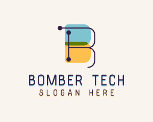 Tech Software Letter B logo design