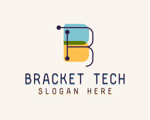 Tech Software Letter B logo design