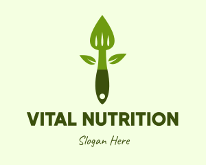 Healthy Salad Spatula logo design