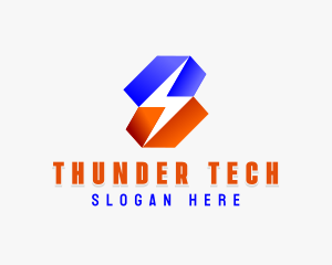 Thunder - Thunder Bolt Electricity logo design
