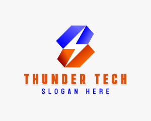 Thunder Bolt Electricity logo design