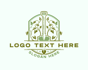 Shovel Plant Gardening Logo