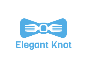 Fork Bow Tie logo design