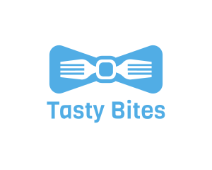 Cater - Fork Bow Tie logo design