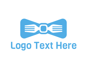 Waitress - Fork Bow Tie logo design