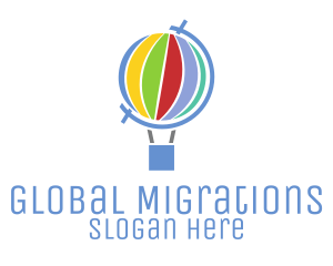 Global Hot Air Balloon logo design