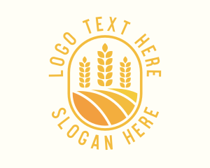 Produce - Agriculture Wheat Crop Emblem logo design