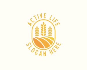 Agriculture Wheat Crop Logo