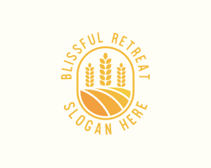 Agriculture Wheat Crop Logo