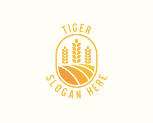 Agriculture Wheat Crop Logo