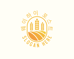 Agriculture Wheat Crop logo design