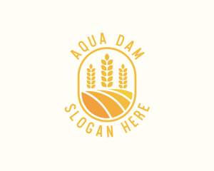 Agriculture Wheat Crop logo design