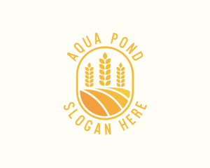 Agriculture Wheat Crop logo design