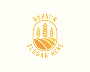 Agriculture Wheat Crop logo design