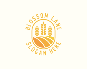 Agriculture Wheat Crop logo design