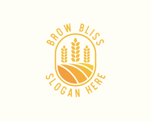 Agriculture Wheat Crop logo design