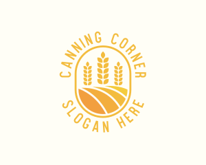 Agriculture Wheat Crop logo design