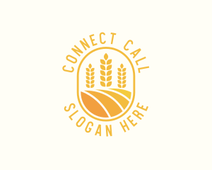 Agriculture Wheat Crop logo design