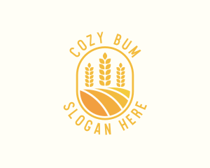 Agriculture Wheat Crop logo design