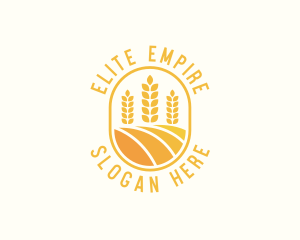 Agriculture Wheat Crop logo design