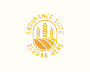 Agriculture Wheat Crop logo design