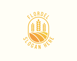 Agriculture Wheat Crop logo design