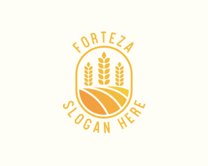 Agriculture Wheat Crop logo design