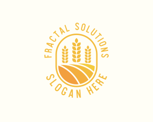 Agriculture Wheat Crop logo design