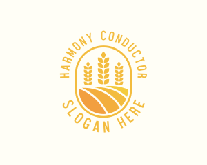 Agriculture Wheat Crop logo design