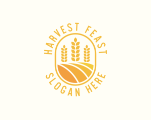 Agriculture Wheat Crop logo design