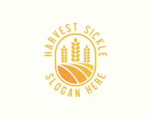 Agriculture Wheat Crop logo design