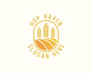 Agriculture Wheat Crop logo design