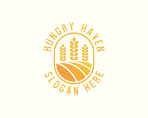 Agriculture Wheat Crop logo design