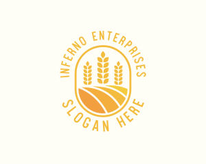 Agriculture Wheat Crop logo design