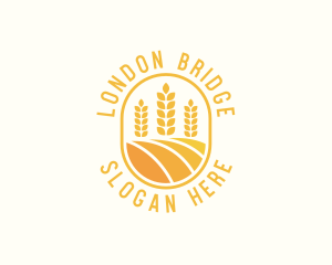 Agriculture Wheat Crop logo design